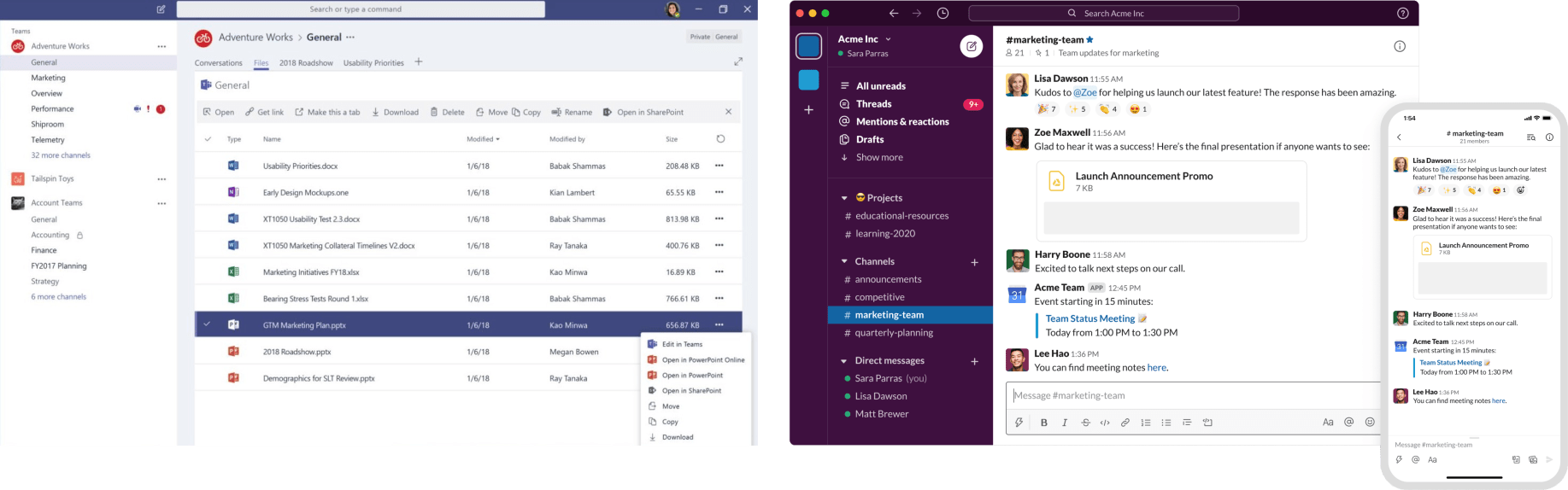 Auch Slack und Microsoft Teams können durch eine vereinfachte Kommunikation dazu beitragen, dass die Budgetplanung besser funktioniert.